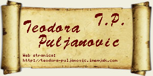 Teodora Puljanović vizit kartica